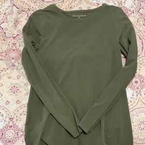 Cute Navy Green Long Sleeve